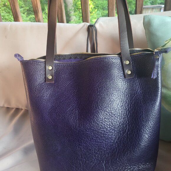 PLG small zip tote in COBALT - Picture 5 of 6